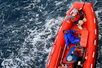 Army mariners rescue man overboard