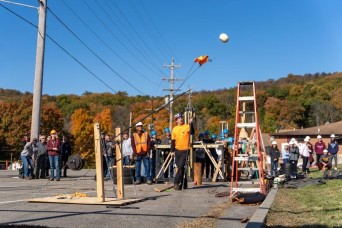 DEVCOM physicist participates in pumpkin-slinging competition
