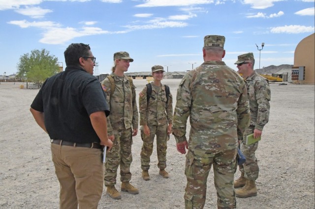 Army Reserve Officer Training Corps (ROTC) cadets Maddy Hippensteal (left) and Lauren Hernandez say after spending three weeks at U.S. Army Yuma Proving Ground (YPG) as part of the ROTC program that they have great confidence in the equipment the...
