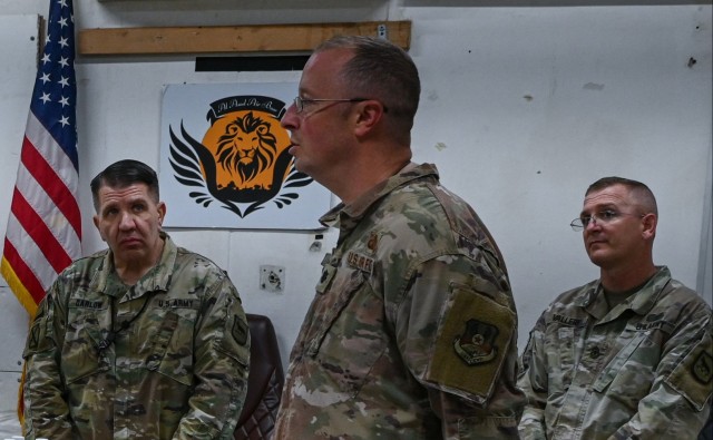 General Visits Al Asad Air Base: Incoming CJTF-OIR Commanding General Vowell Visits AAAB
