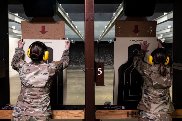 Soldier Scientists on-target during pistol range day