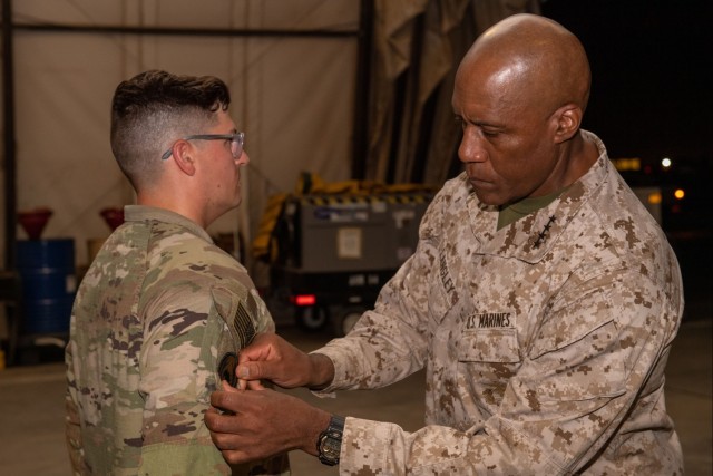U.S. AFRICOM commander visits CLDJ, patches 218th MEB