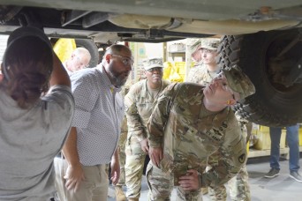 RED RIVER ARMY DEPOT, Texas – Brig. Gen. Michael B. Lalor, commanding general of the U.S. Army Tank-automotive and Armaments Command toured Red River Ar...