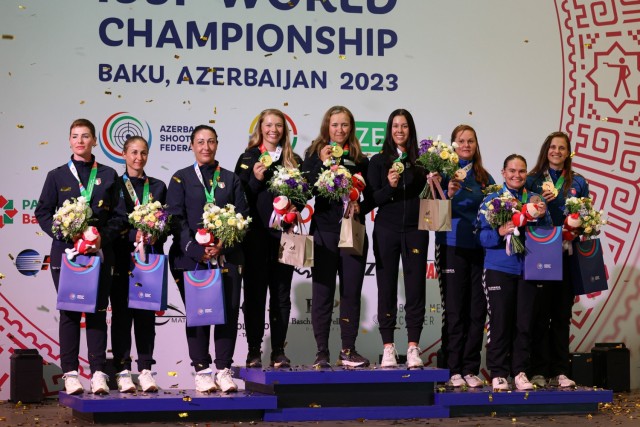 U.S. Women Bring Home Skeet Team Gold from Baku, Team includes U.S. Army Specialist