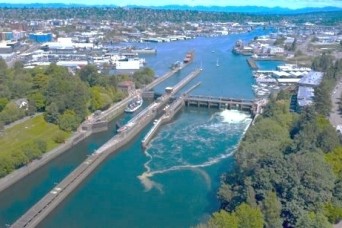 Large Lock Center Gate Replacement at Chittenden Locks begins October 2023
