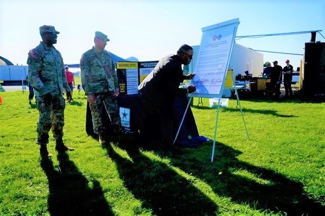 USAG Wiesbaden leaders highlight suicide awareness through paintball and poetry