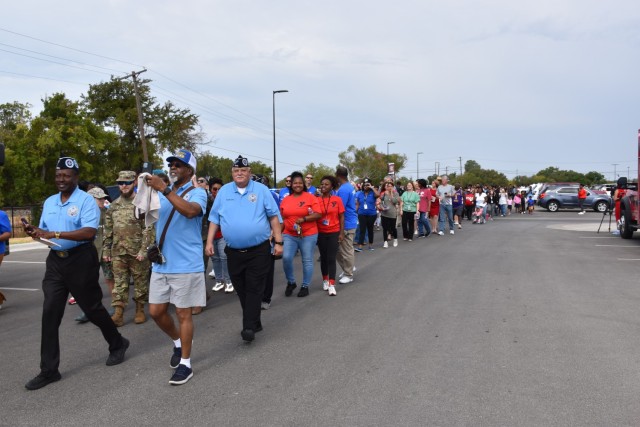 First responders, Killeen Independent School District officials, military leaders, veterans, Gold Star Families, elected officials and community members participated in the 17th annual Freedom Walk at Leo Buckley Stadium. (U.S. Army photo by Janecze Wright, Fort Cavazos Public Affairs) 