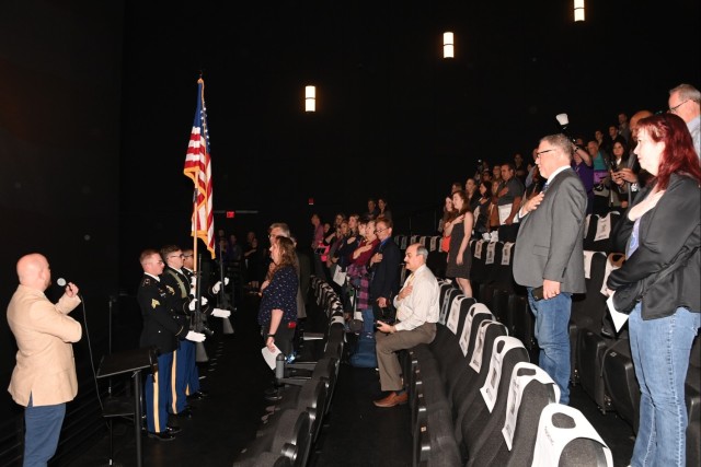 A color guard comprised of Sgt. Alec Guzauckas, Staff Sgt. Paul Brunner, and Staff Sgt. Gabriel Guerreo of U.S. Army Dugway Occupational Health Clinic were on hand at Salt Lake City&#39;s Clark Planetarium on September 22, 2023 for the first day...