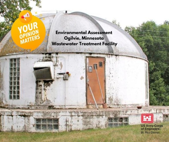 Corps seeks comments on wastewater project in Ogilvie, Minnesota