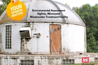 Corps seeks comments on wastewater project in Ogilvie, Minnesota