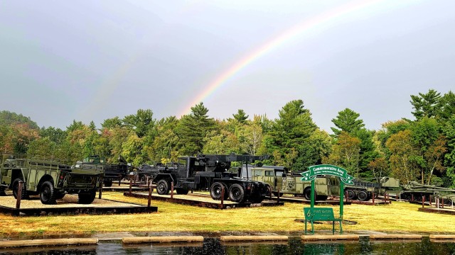 Rainbow over Fort McCoy&#39;s historic Commemorative Area