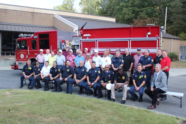 Past and present members of Redstone Fire Department gather Sept. 30 for their third annual banquet and reunion.