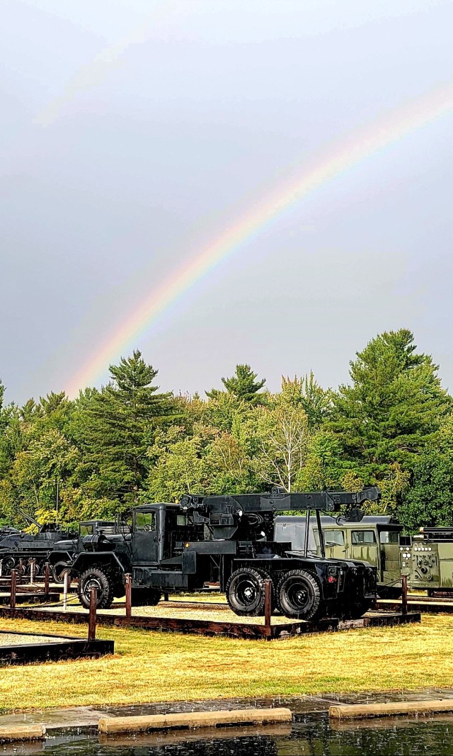 Rainbow over Fort McCoy&#39;s historic Commemorative Area