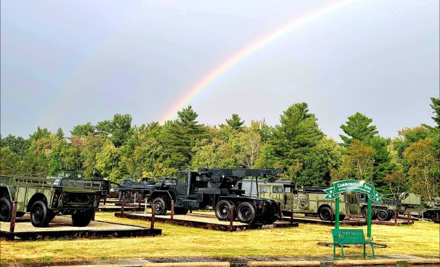 Rainbow over Fort McCoy&#39;s historic Commemorative Area