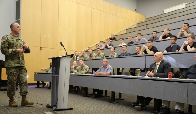 JMC’s commander returns to alma mater to speak to cadets