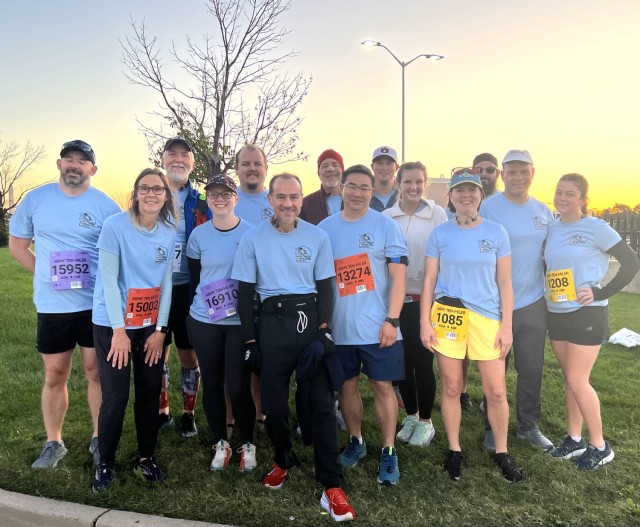 Members of the U.S. Army Combat Capabilities Development Command Aviation & Missile Center lace up their running shoes Oct. 8 for the 39th annual Army Ten-Miler race in Washington D.C.