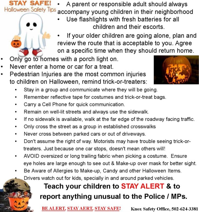 Tricks and treats abound around every corner of Fort Knox throughout October