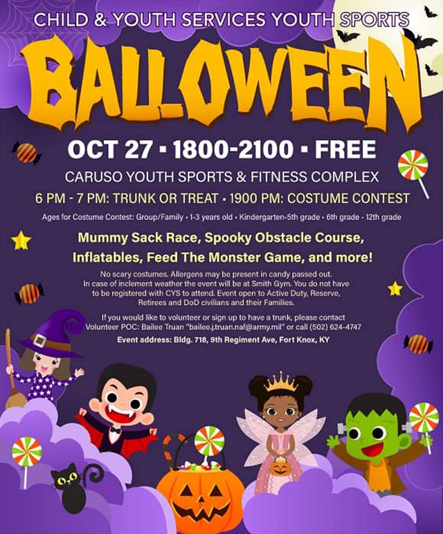 Tricks and treats abound around every corner of Fort Knox throughout October