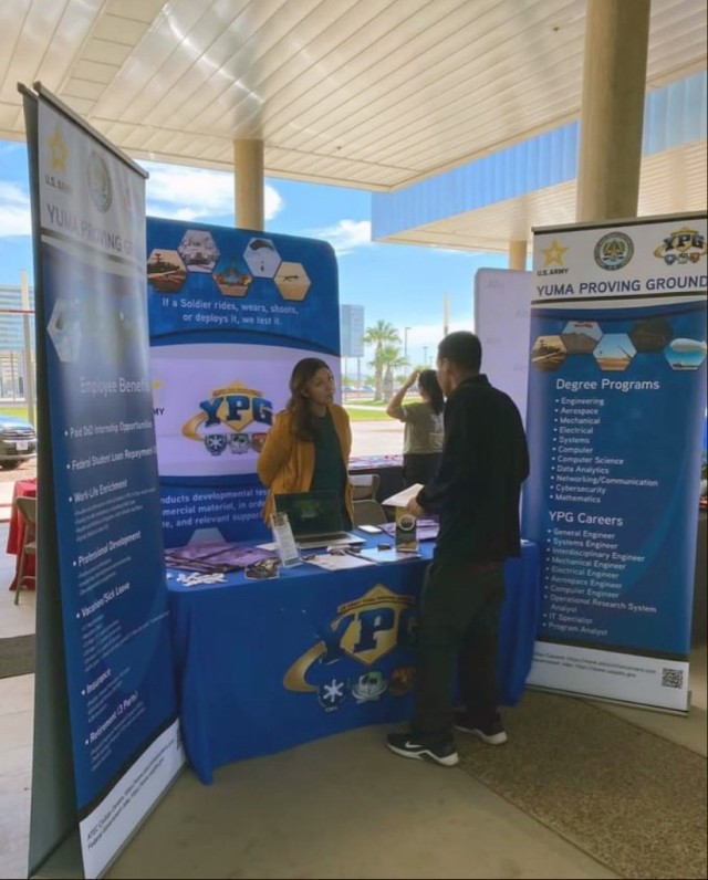 U.S. Army Yuma Proving Ground (YPG) Internship Program Manager Patricia Conley spoke AWC Career Expo attendees about the benefits of participating in both summer and year-round internships being offered at YPG, such as its Smart Scholarship and...