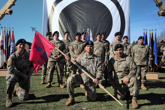 Soldiers of the 35th Maintenance Surge Team-Stryker pose for a photograph during the new platoon’s activation ceremony, October 18, 2023, at Joint Base Lewis-McChord. The 35th MST-S is the first of a new type of maintenance platoon designed to...