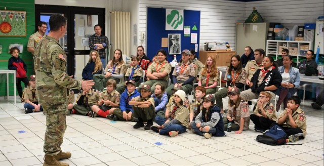 BSA Scouts conduct Q&A with USAG-RP garrison commander