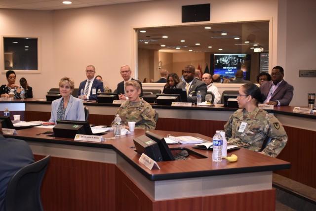 Brig. Gen. Christine Beeler presides over a recent senior leader forum. Beeler, the commanding general of Army Contracting Command, led the ACC workforce through fiscal 2023 to execute more than 121,000 contract actions valued at $90.4 billion to...