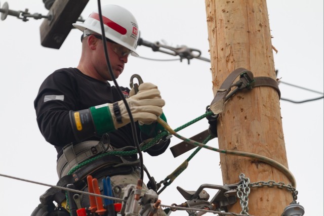 The 249th Engineer Battalion participates in the 2023 International Lineman&#39;s Rodeo