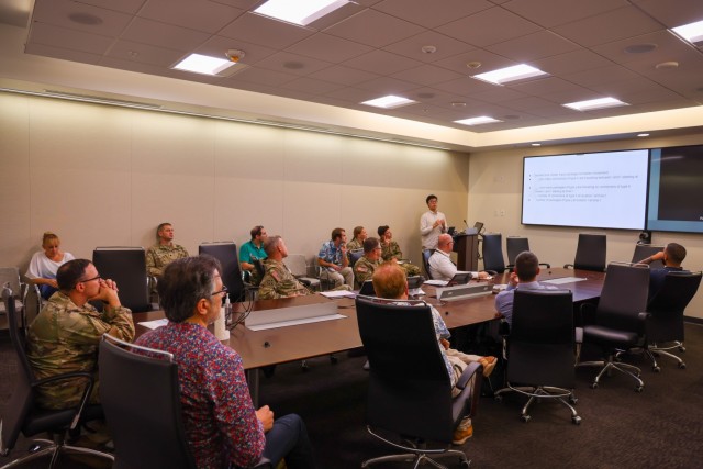 Participants engage in working groups during USARPAC’s third annual Artificial Intelligence/Machine Learning Summit in the Frederick C. Weyand Command Center on Fort Shafter, Hawaii, Oct. (24-25), 2023. USARPAC aims to unify the AI/ML Community...