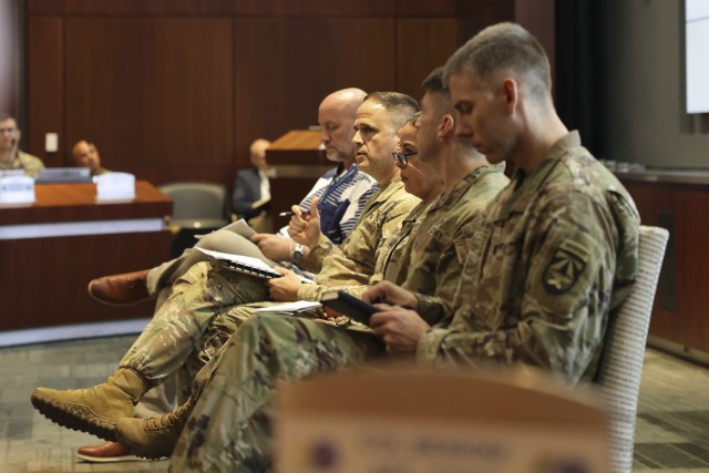 Panelists answer questions from attendees during USARPAC’s third annual Artificial Intelligence/Machine Learning Summit in the Frederick C. Weyand Command Center on Fort Shafter, Hawaii, Oct. (24-25), 2023. USARPAC aims to unify the AI/ML...