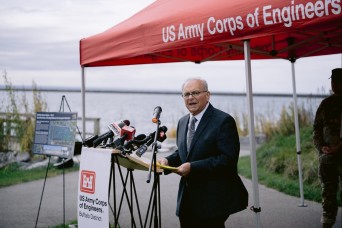 U.S. Army Corps of Engineers & Erie Canal Harbor Development Corporation Celebrate First Phase of Construction on Buffalo Outer Harbor Wetland