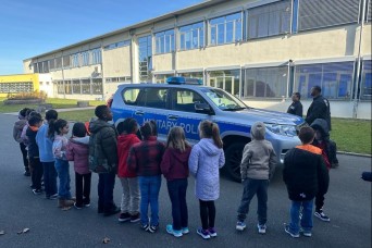 School children learn safety basics at USAG Bavaria