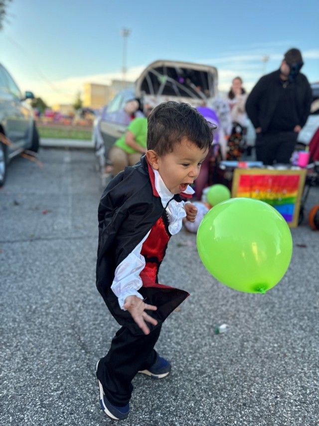 Ghouls and goblins descended upon Caserma Ederle for U.S. Army Garrison Italy’s trunk-or-treat Oct. 27, plus a few dinosaurs, vampires and superheroes.