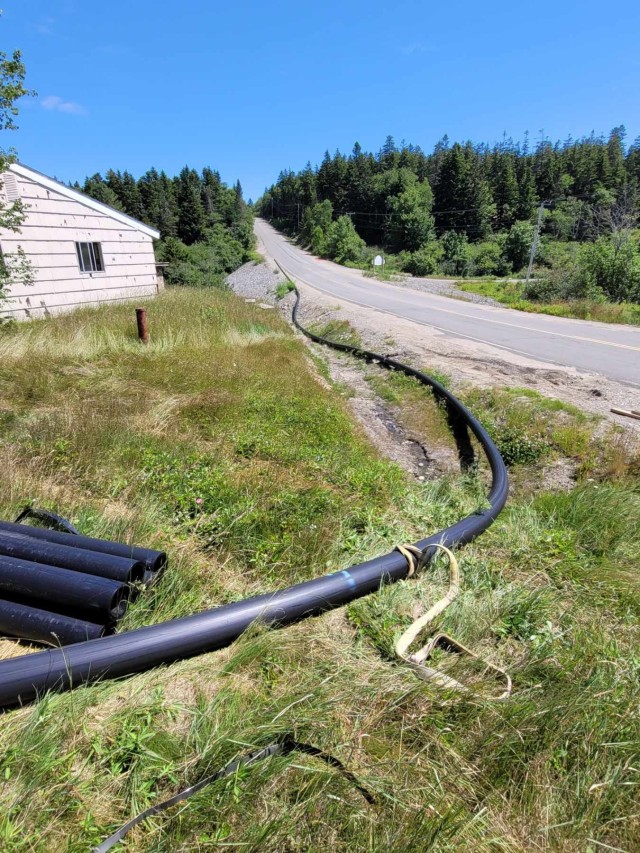 Bucks Harbor waterline installation