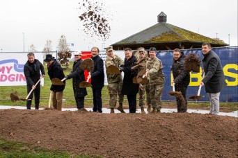 BAUMHOLDER, Germany – U.S. Army Garrison Rheinland-Pfalz broke ground on a new Army Lodge, Nov. 3.
“This groundbreaking is a victory for the Baumholder...