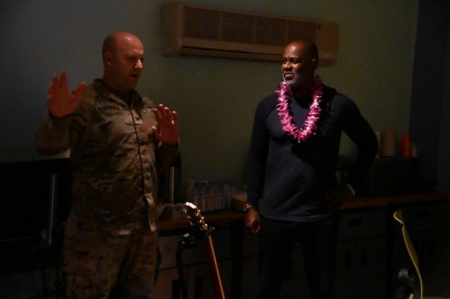 R&B luminary Brian McKnight met with Colonel Steven McGunegle, U.S. Army Garrison commander, prior to a heartening performance dedicated to the soldiers and their families stationed in Hawai&#39;i. The exchange underscored McKnight&#39;s support for the military community, setting a tone of solidarity before he took the stage.