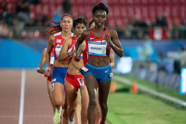 Sgt. Ednah Kurgat wins the bronze medal in the women&#39;s 10,000-meter run at the Pan American Games