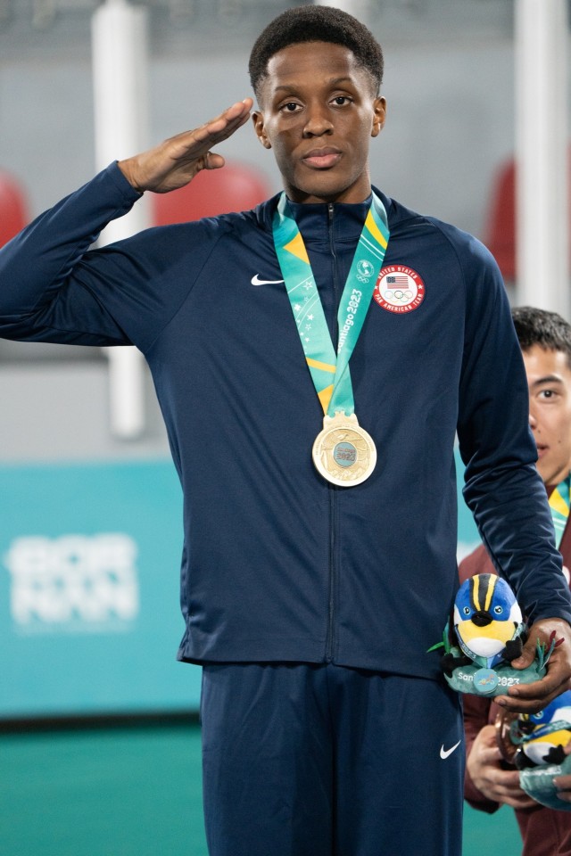 Spc. Khalfani Harris wins Pan American gold medal in taekwondo