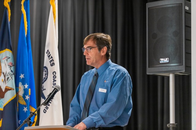 Chief Warrant Officer 3 (Retired) David Kober spoke to students at Ellis D. Parker Elementary School Veterans Day schoolwide program on Nov. 8, 2023.