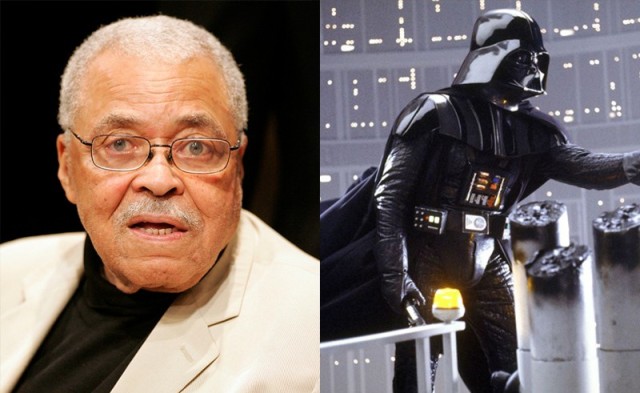 Left: Actor James Earl Jones poses for a photo in 2013.

Right: James Earl Jones is the voice of Darth Vader in the 1980 film &#34;The Empire Strikes Back.&#34;
