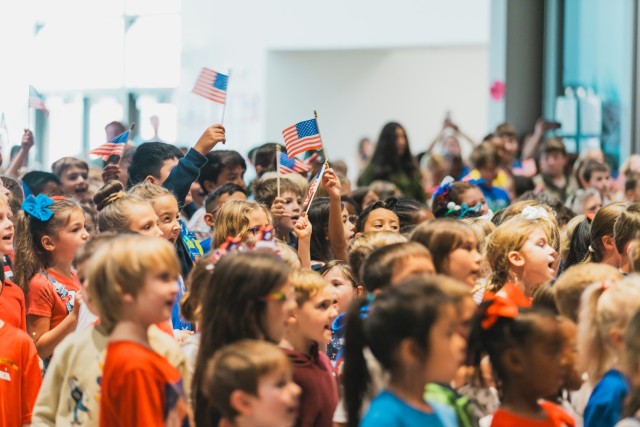 Ellis D. Parker Elementary School students and teachers honored Veterans at a schoolwide program on Nov. 8, 2023.