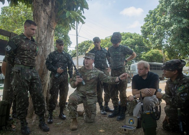 U.S. DEVCOM demonstrates RIC-U tech to Brazilian Soldiers at SV24