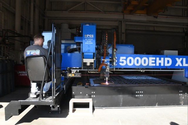 The Machine shop recently purchased a Plasma Cutting System (PCS) 5000EH. The new PCS can slice through up to three inches of thickness of steel and its capabilities will cut project times in half.