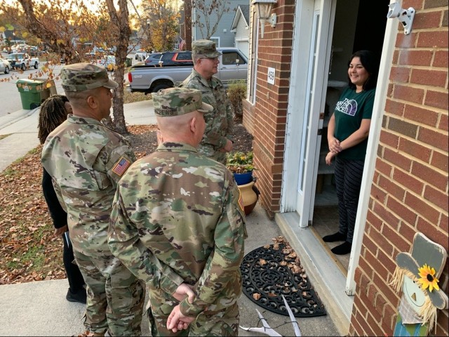 Fort Gregg-Adams leaders visit on-post homes