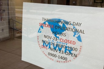 Garrison leaders announce Thanksgiving holiday hours for offices, installation services