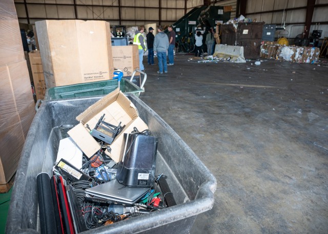 People dropped off 1.2 tons of e-waste and 86 pounds of batteries during the America Recycles Day event, hosted Wednesday at Fort Leonard Wood’s Recycling Center.