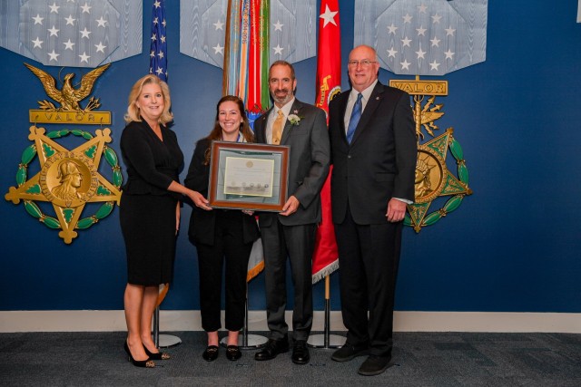 Secretary of the Army Christine Wormuth hosts the 2023 Zachary and Elizabeth Fisher Distinguished Civilian Humanitarian Award...