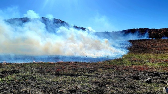Fort McCoy prescribed burn team manages mid-November prescribed burn at installation