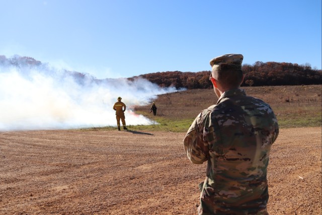Fort McCoy prescribed burn team manages mid-November prescribed burn at installation