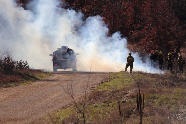 Fort McCoy prescribed burn team manages mid-November prescribed burn at installation