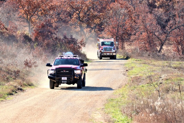Fort McCoy prescribed burn team manages mid-November prescribed burn at installation